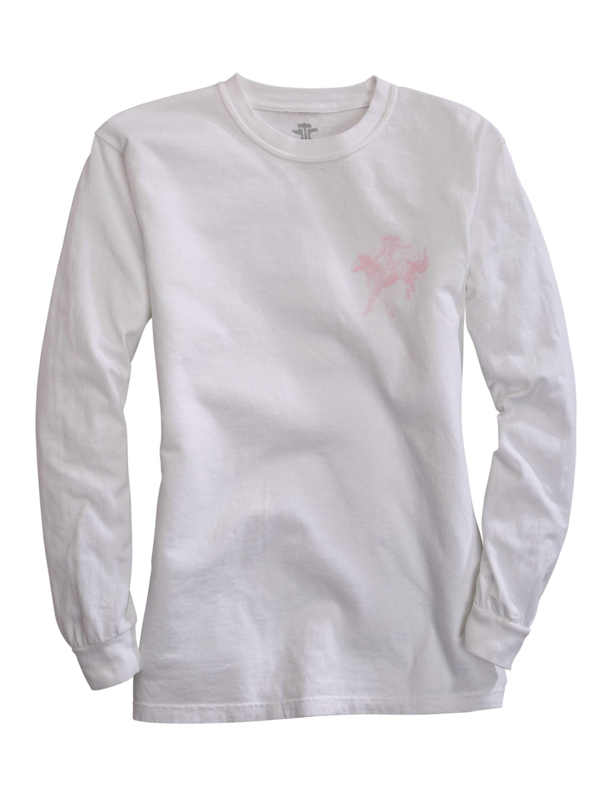 Tin Haul WOMENS LONG SLEEVE KNIT TIN HAUL BLUSH LADY BRONC SCREEN PRINT SHIRT - Tin Haul - Flyclothing LLC