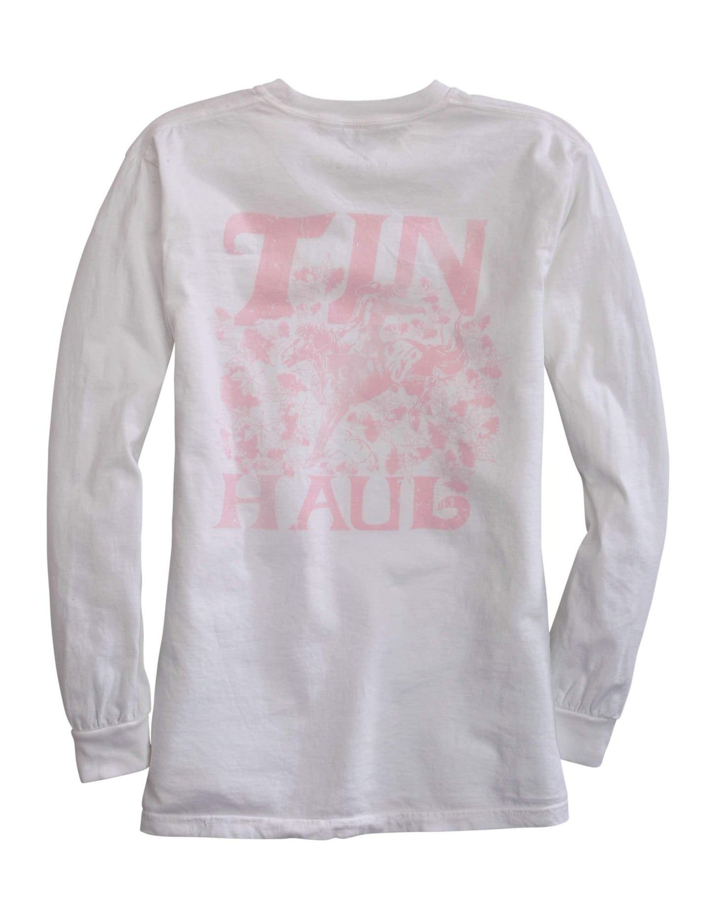 Tin Haul WOMENS LONG SLEEVE KNIT TIN HAUL BLUSH LADY BRONC SCREEN PRINT SHIRT - Tin Haul - Flyclothing LLC