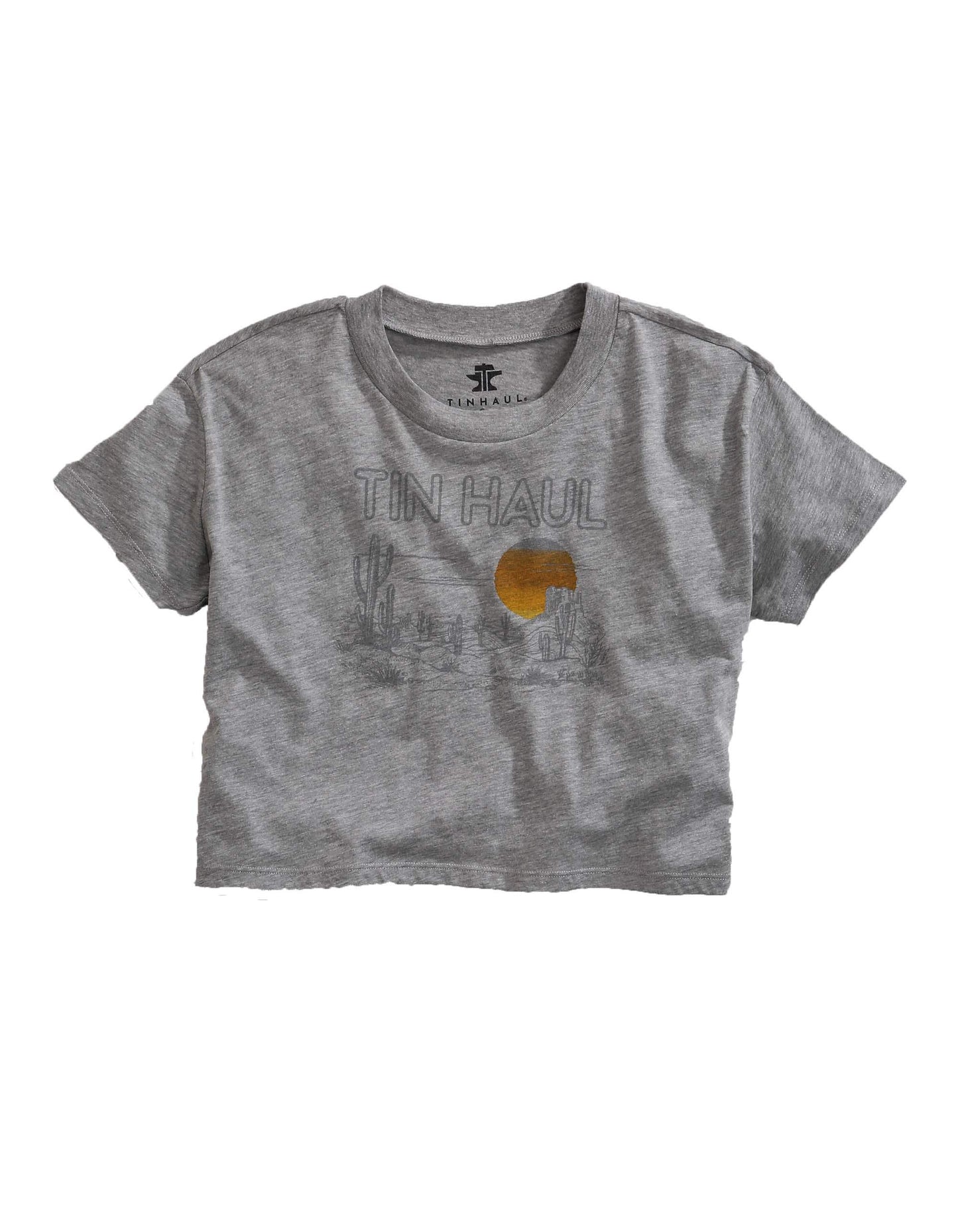 Tin Haul WOMENS LONG SLEEVE KNIT TIN HAUL DESERT SCENERY CROP TSHIRT SHIRT - Tin Haul - Flyclothing LLC