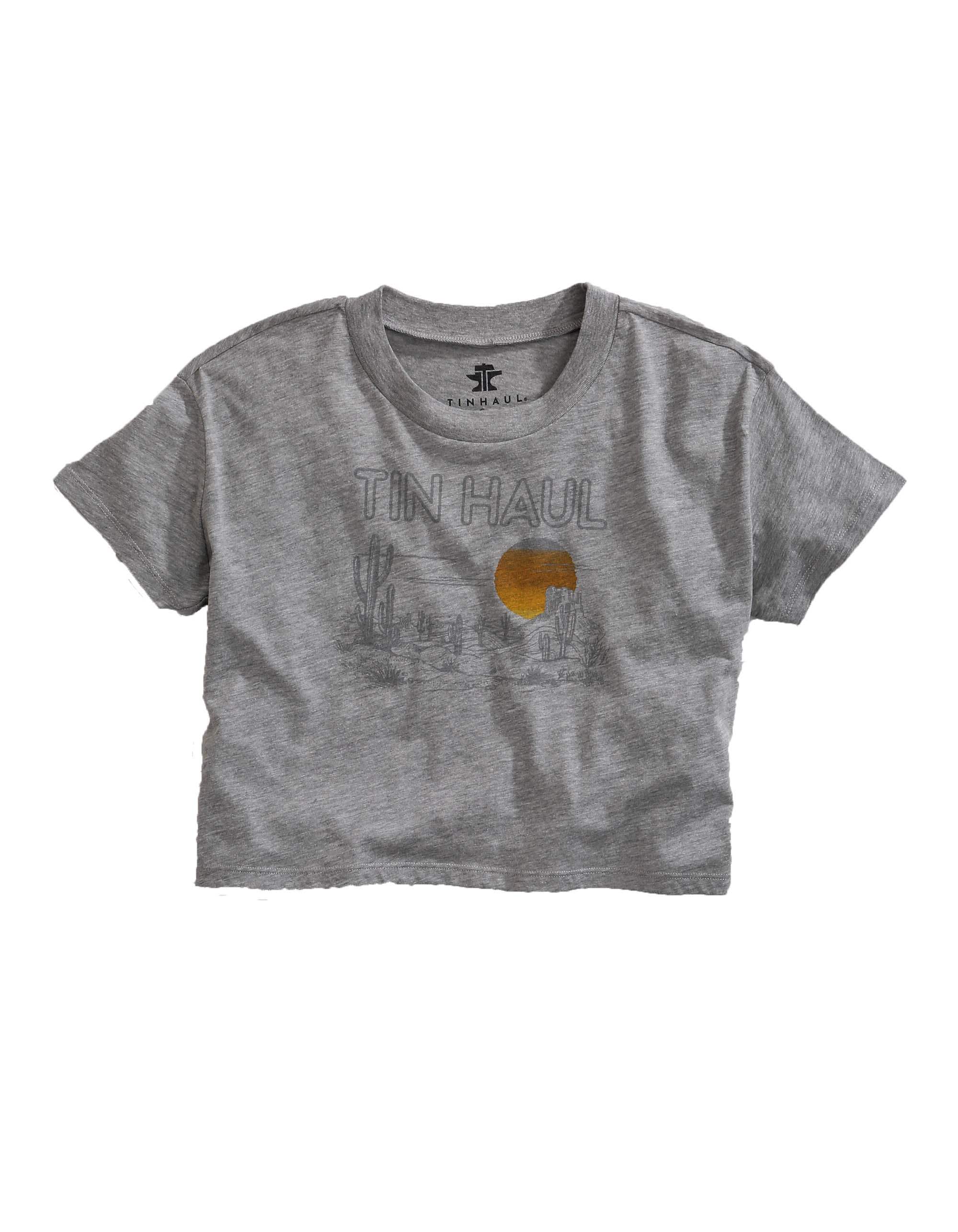Tin Haul WOMENS LONG SLEEVE KNIT TIN HAUL DESERT SCENERY CROP TSHIRT SHIRT - Tin Haul - Flyclothing LLC