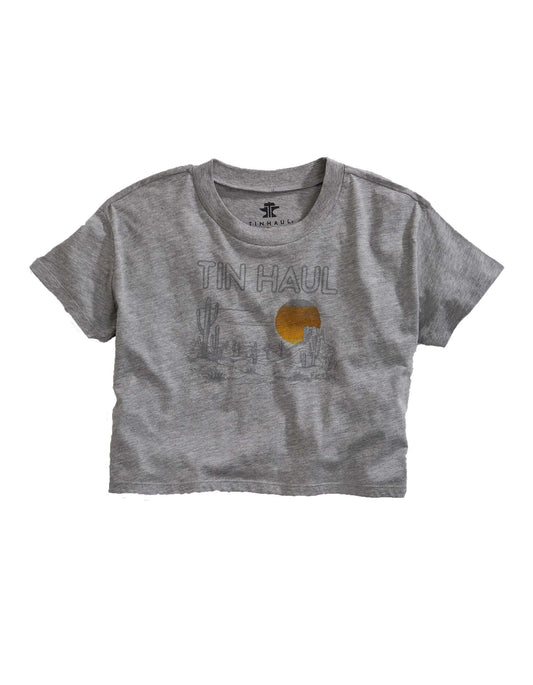 Tin Haul WOMENS LONG SLEEVE KNIT TIN HAUL DESERT SCENERY CROP TSHIRT SHIRT - Tin Haul - Flyclothing LLC
