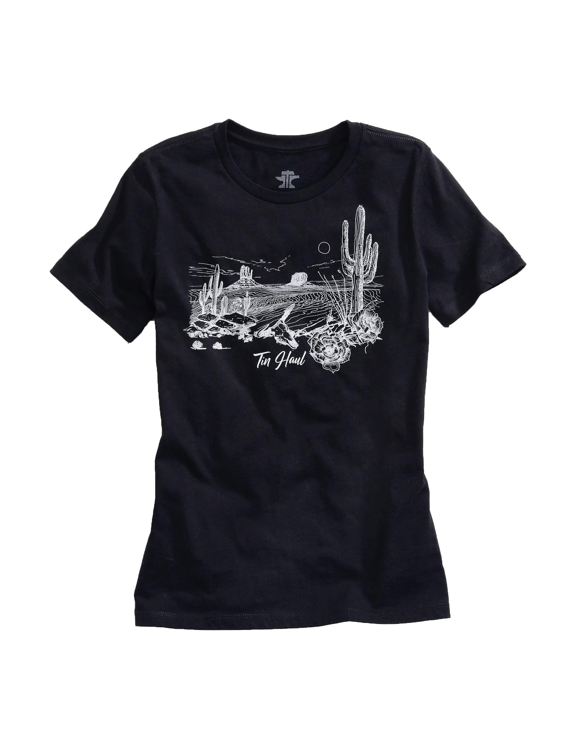 Tin Haul WOMENS LONG SLEEVE KNIT TIN HAUL DESERT LINES SCREEN PRINT SHIRT - Tin Haul - Flyclothing LLC