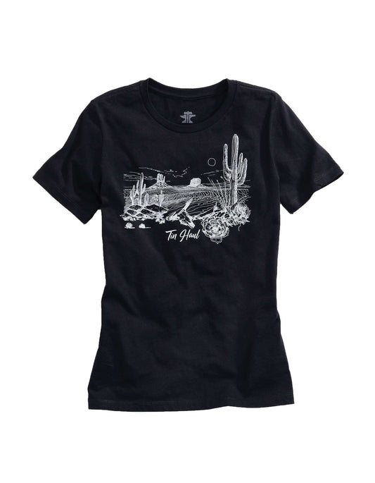 Tin Haul WOMENS LONG SLEEVE KNIT TIN HAUL DESERT LINES SCREEN PRINT SHIRT - Tin Haul - Flyclothing LLC