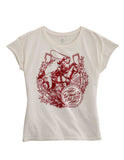 Tin Haul WOMENS LONG SLEEVE KNIT LADY HORSERIDER AND FLORAL HORSESHOE SHIRT - Tin Haul - Flyclothing LLC