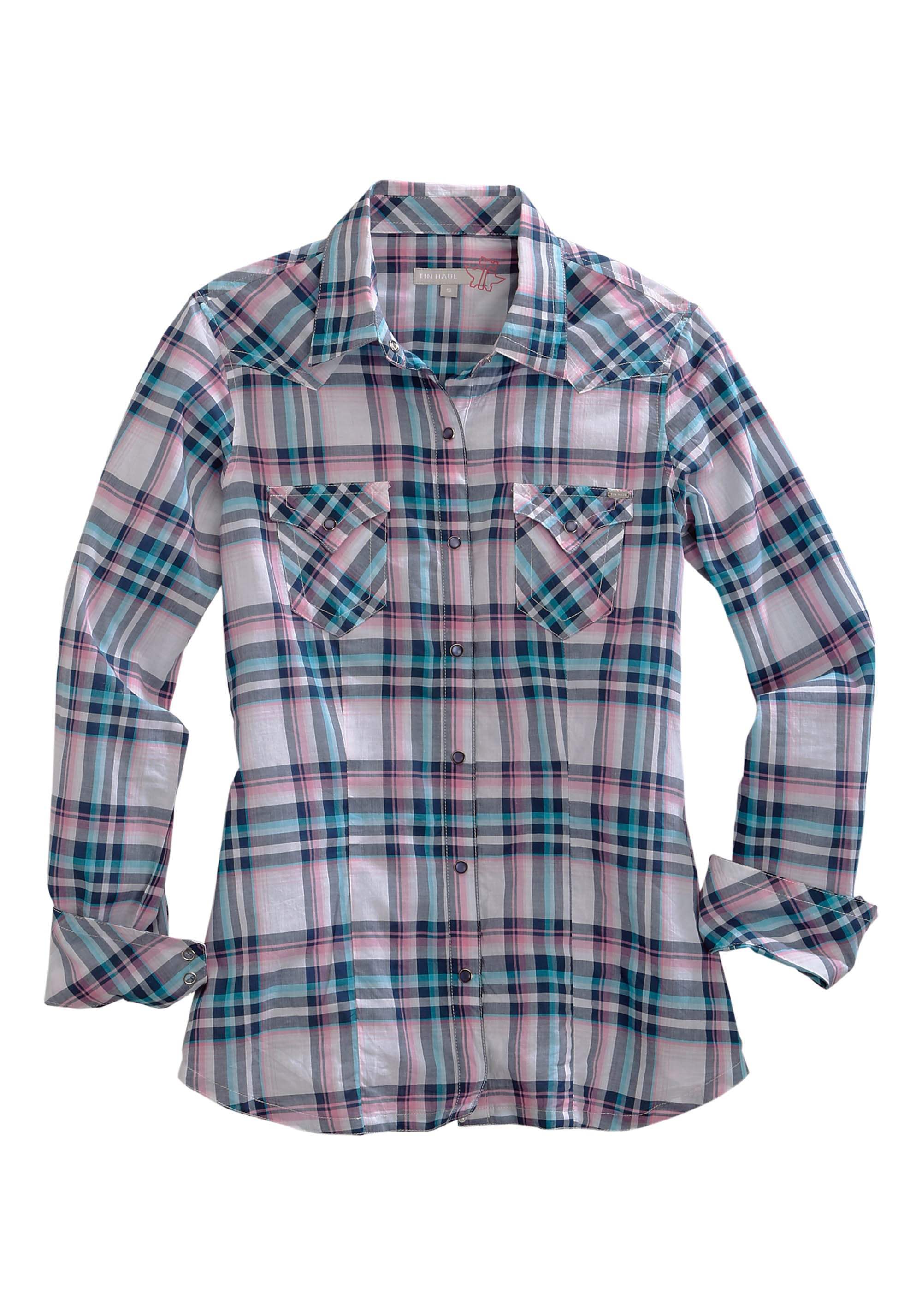 Tin Haul WOMENS LONG SLEEVE WESTERN SNAP SHIRT - Tin Haul - Flyclothing LLC