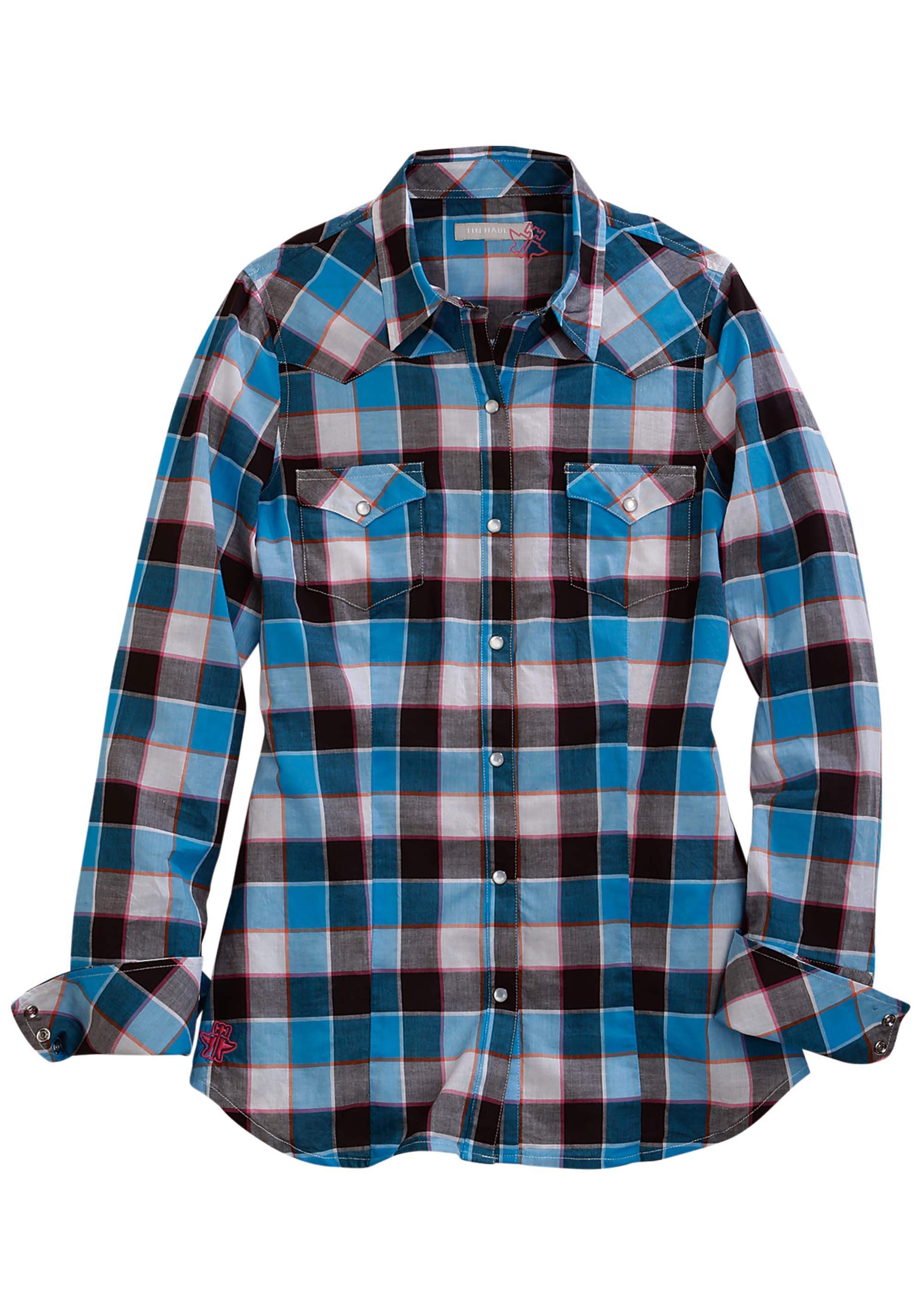 Tin Haul WOMENS LONG SLEEVE WESTERN SNAP SHIRT - Tin Haul - Flyclothing LLC