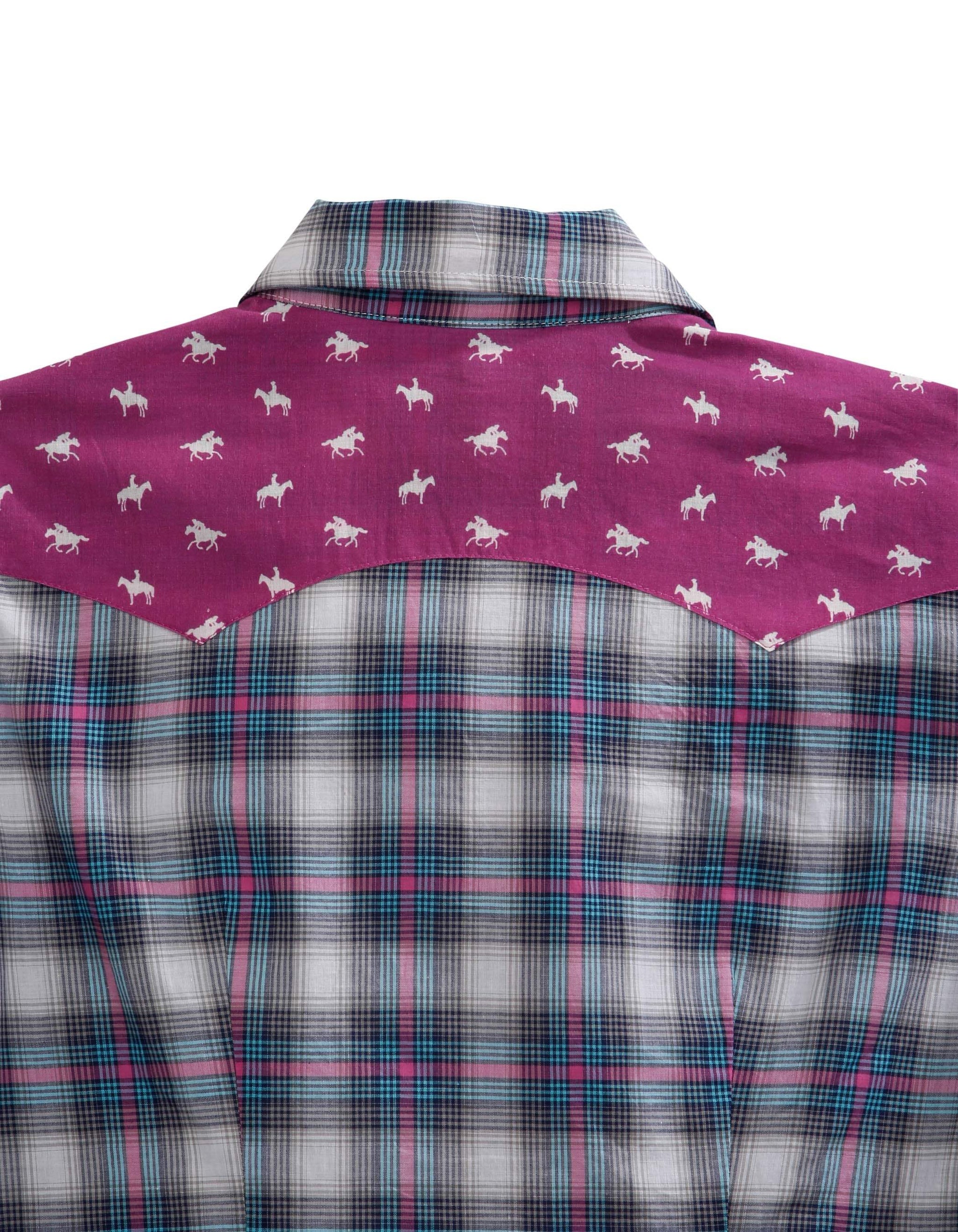 Tin Haul WOMENS STAR OMBRE PLAID LONG SLEEVE WESTERN SNAP SHIRT - Tin Haul - Flyclothing LLC