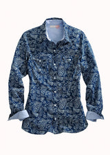 Tin Haul WOMENS LONG SLEEVE SNAP LUCKY PAISLEY PRINT WESTERN SHIRT - Tin Haul - Flyclothing LLC