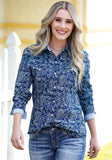 Tin Haul WOMENS LONG SLEEVE SNAP LUCKY PAISLEY PRINT WESTERN SHIRT - Flyclothing LLC
