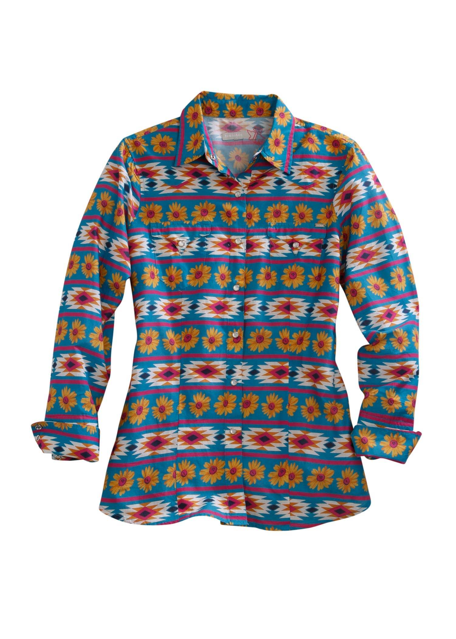 Tin Haul WOMENS LONG SLEEVE WESTERN SNAP SHIRT - Tin Haul - Flyclothing LLC