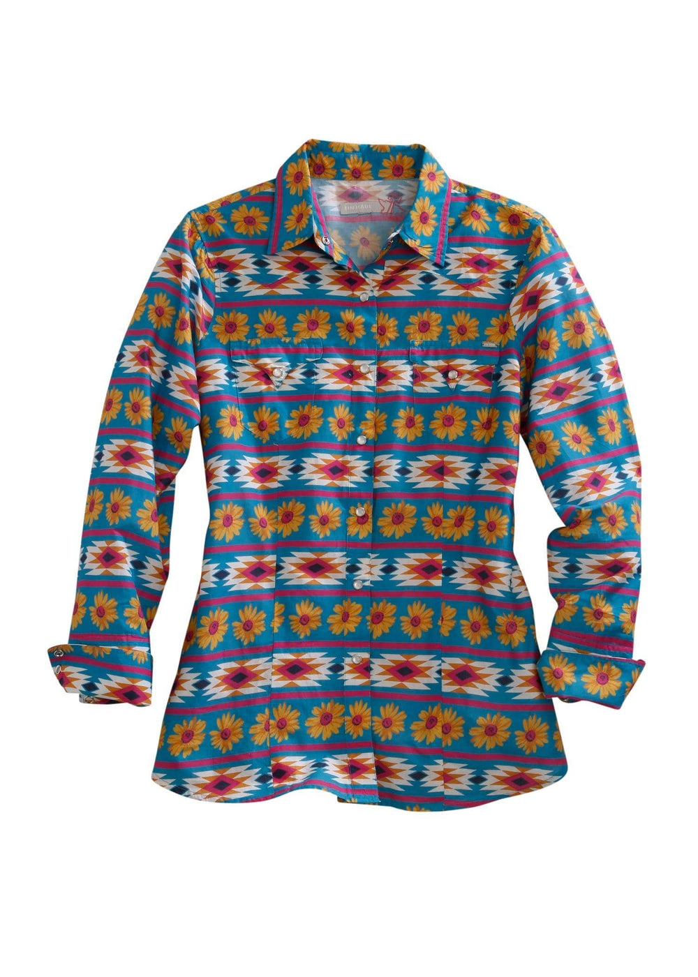 Tin Haul WOMENS LONG SLEEVE WESTERN SNAP SHIRT - Tin Haul