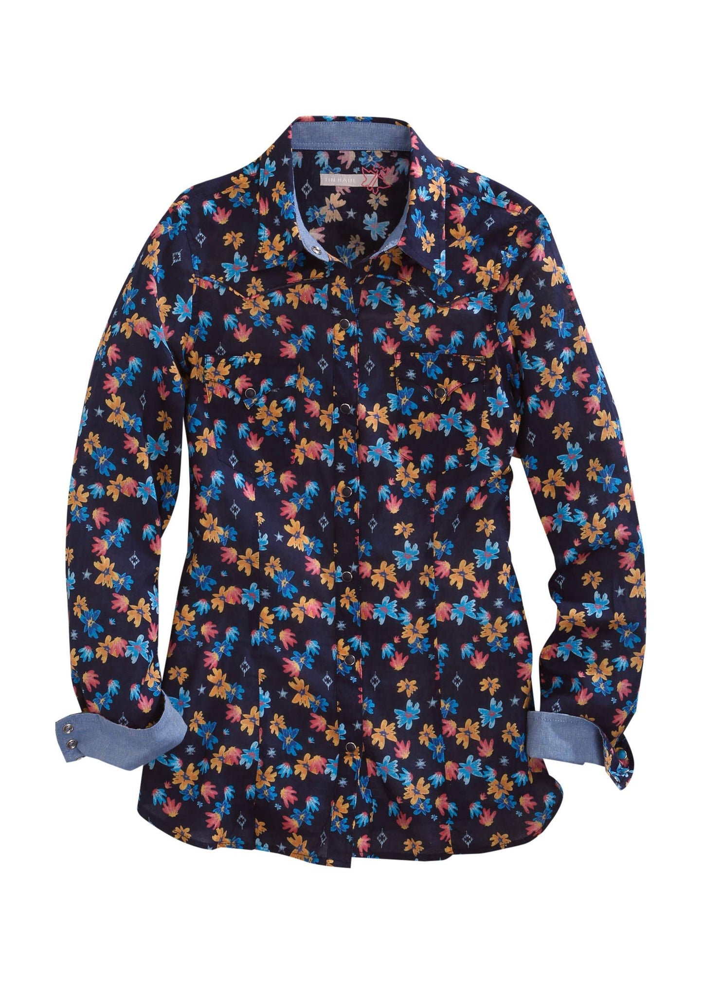 Tin Haul WOMENS LONG SLEEVE WESTERN SNAP SHIRT - Tin Haul - Flyclothing LLC
