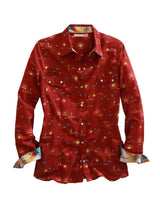 Tin Haul WOMENS LONG SLEEVE SNAP SANTA FE SUN WESTERN SHIRT - Tin Haul - Flyclothing LLC