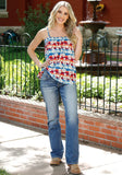 Tin Haul WOMENS SLEEVELESS SNAP HAWAIIN SERAPE WESTERN SHIRT - Tin Haul - Flyclothing LLC