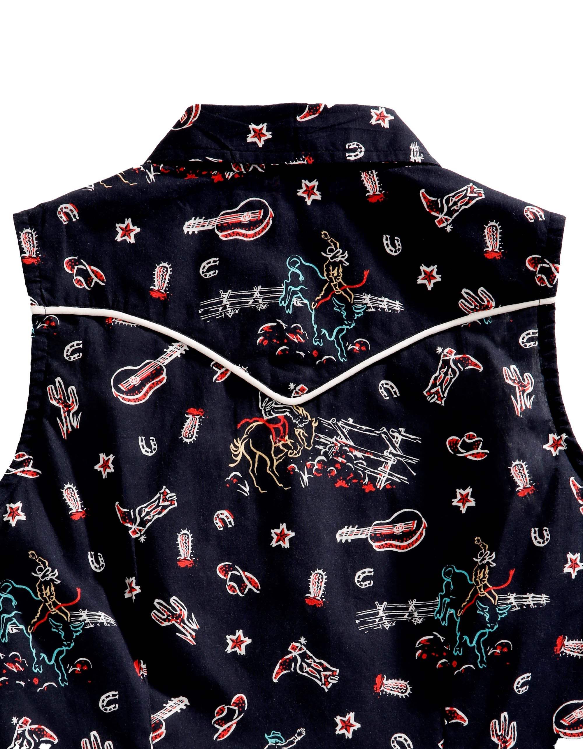Tin Haul WOMENS SLEEVELESS SNAP ABOUT THE WEST PRINT WESTERN SHIRT - Tin Haul - Flyclothing LLC