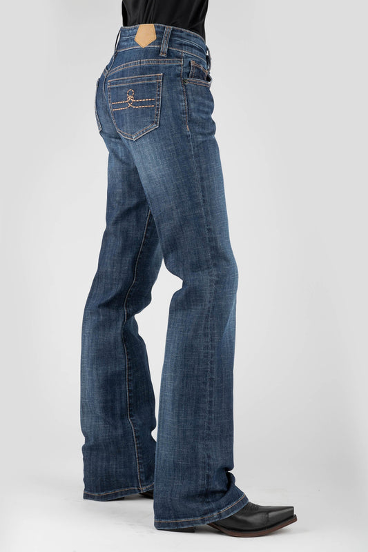 Tin Haul WOMENS DOUBLE X LOOP EMBROIDERY ON BACK POCKET JEANS - Tin Haul