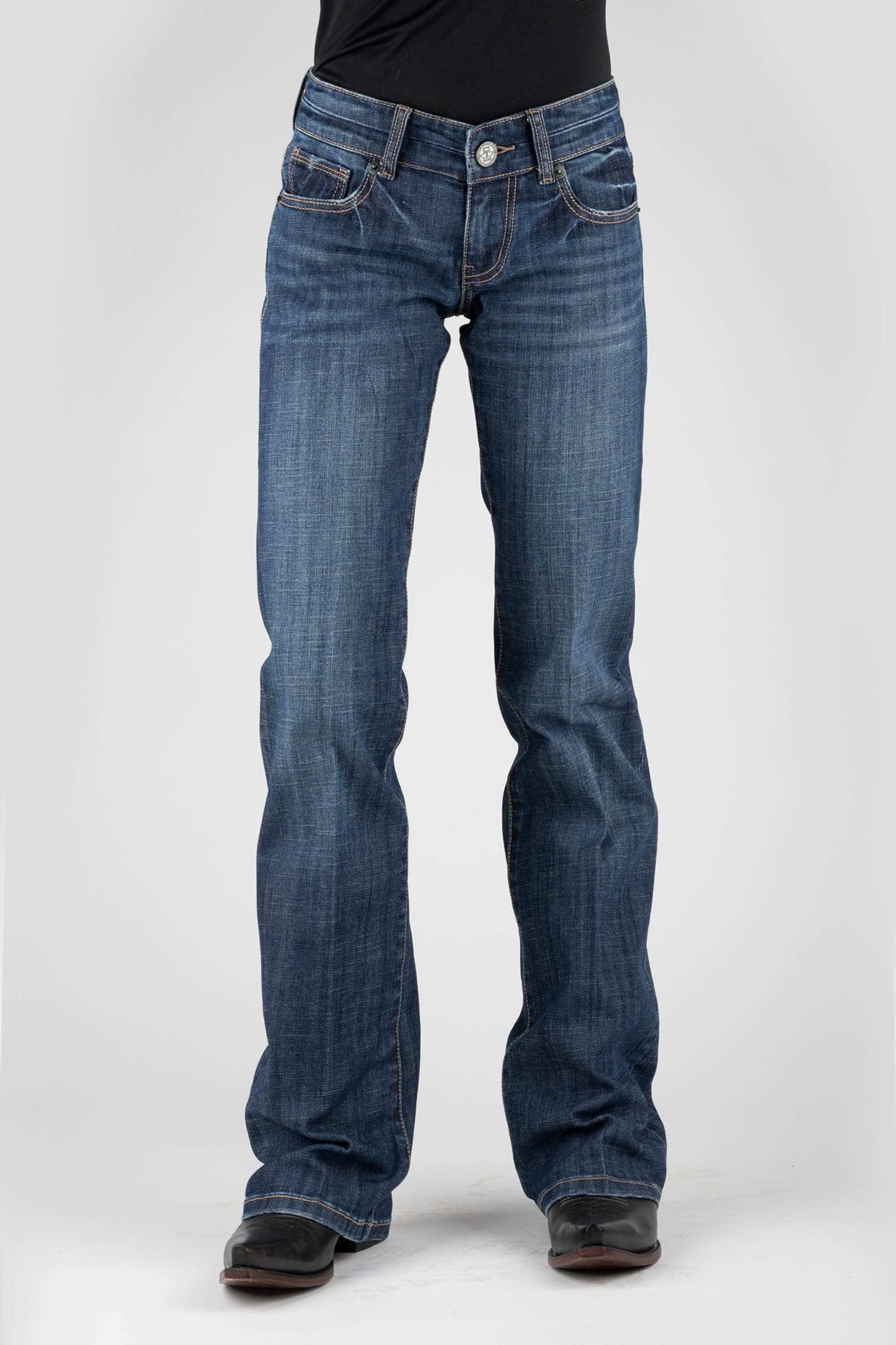 Tin Haul WOMENS DOUBLE X LOOP EMBROIDERY ON BACK POCKET JEANS - Tin Haul - Flyclothing LLC