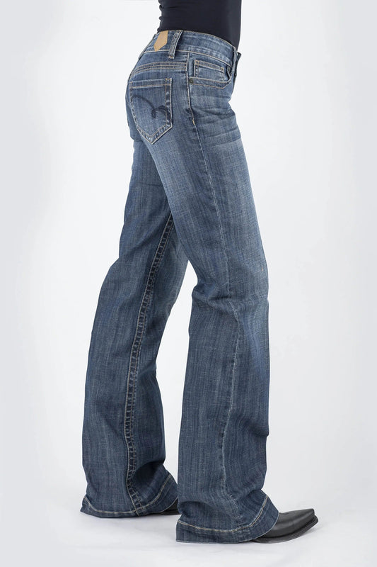 Tin Haul WOMENS BLUE SMALL LOOP BACK POCKET ELLA FIT  JEANS - Tin Haul