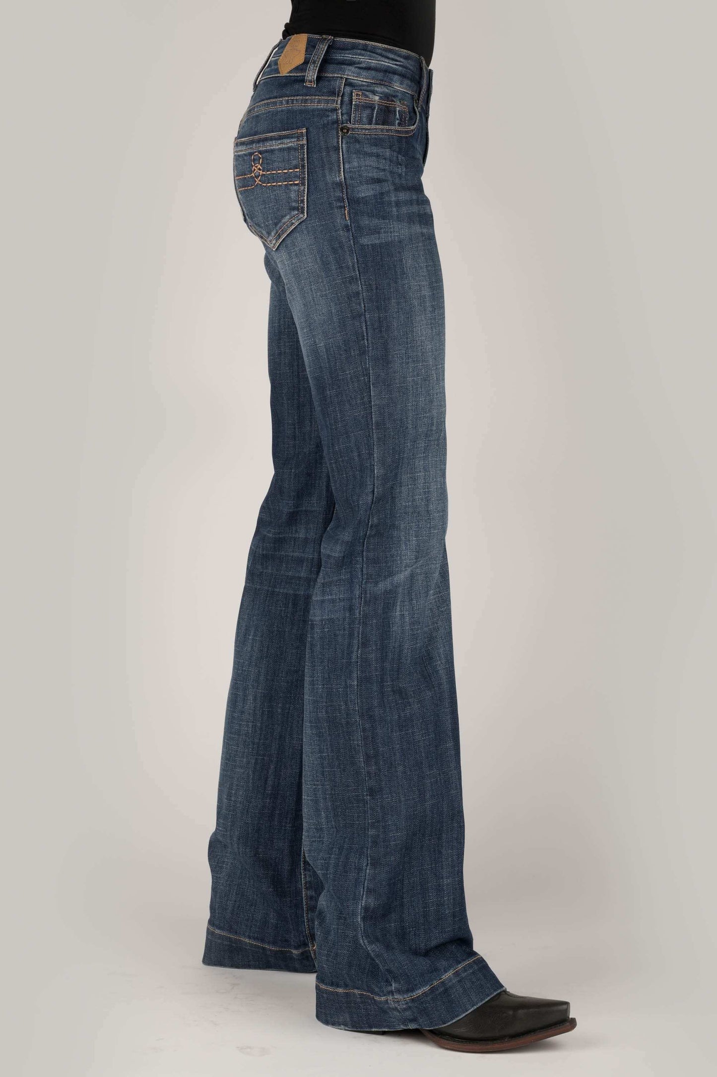 Tin Haul WOMENS DOUBLE LOOP GOLD STITCHING ON BACK POCKET JEANS - Tin Haul - Flyclothing LLC
