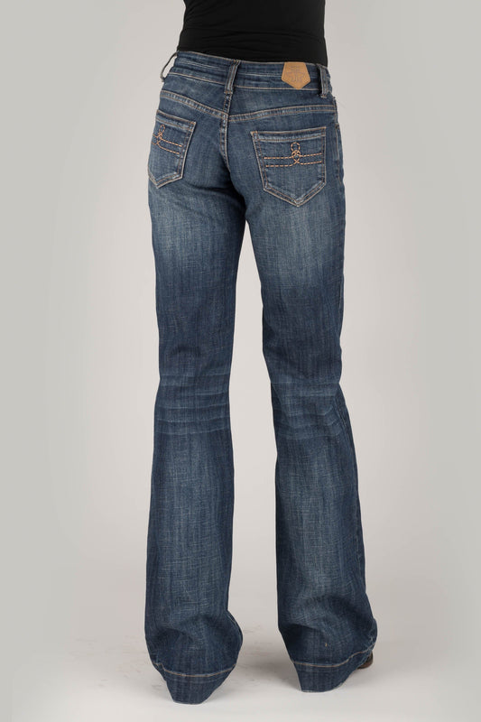 Tin Haul WOMENS DOUBLE LOOP GOLD STITCHING ON BACK POCKET JEANS - Flyclothing LLC