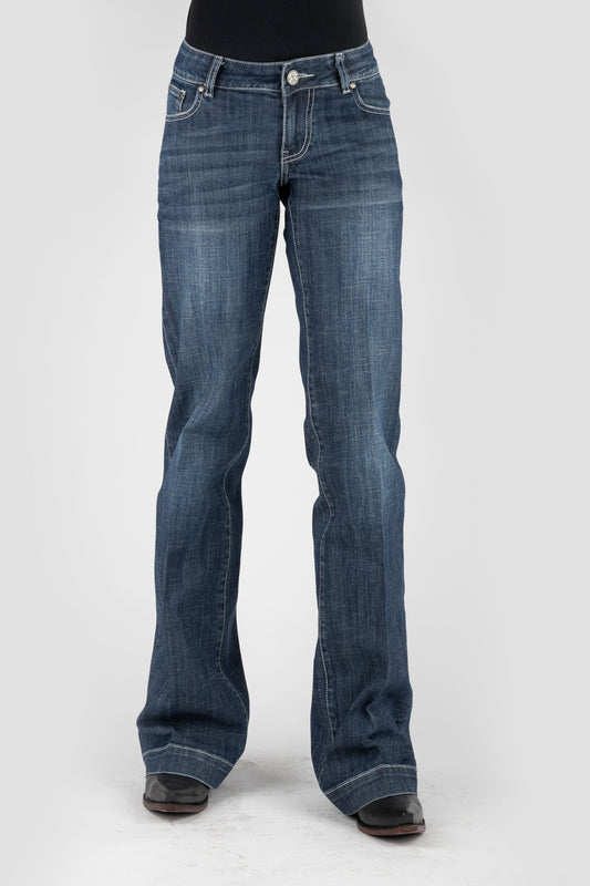 Tin Haul WOMENS CREAM DECO EMBROIDERY BACK POCKET JEANS - Tin Haul