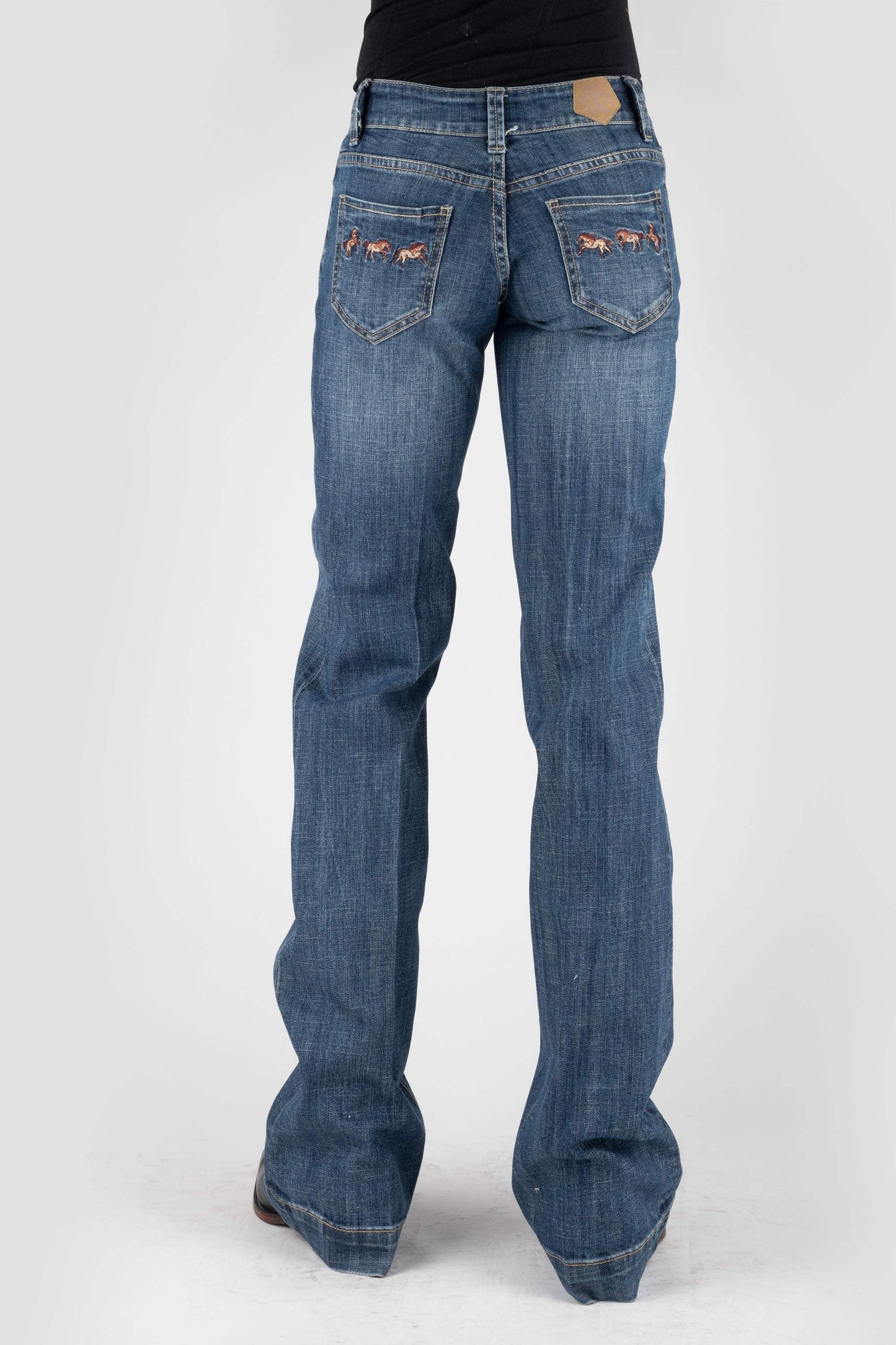 Tin Haul WOMENS 3 HORSES EMBROIDERY ON BACK POCKET JEANS - Tin Haul - Flyclothing LLC