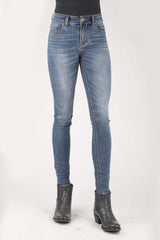Tin Haul WOMENS PIECED BACK POCKET HIGH RISE SKINNY JEANS - Tin Haul - Flyclothing LLC