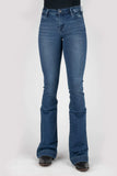 Tin Haul WOMENS TIN HAUL LOGO EMBROIDERY ABOVE BACK POCKET JEANS - Tin Haul - Flyclothing LLC