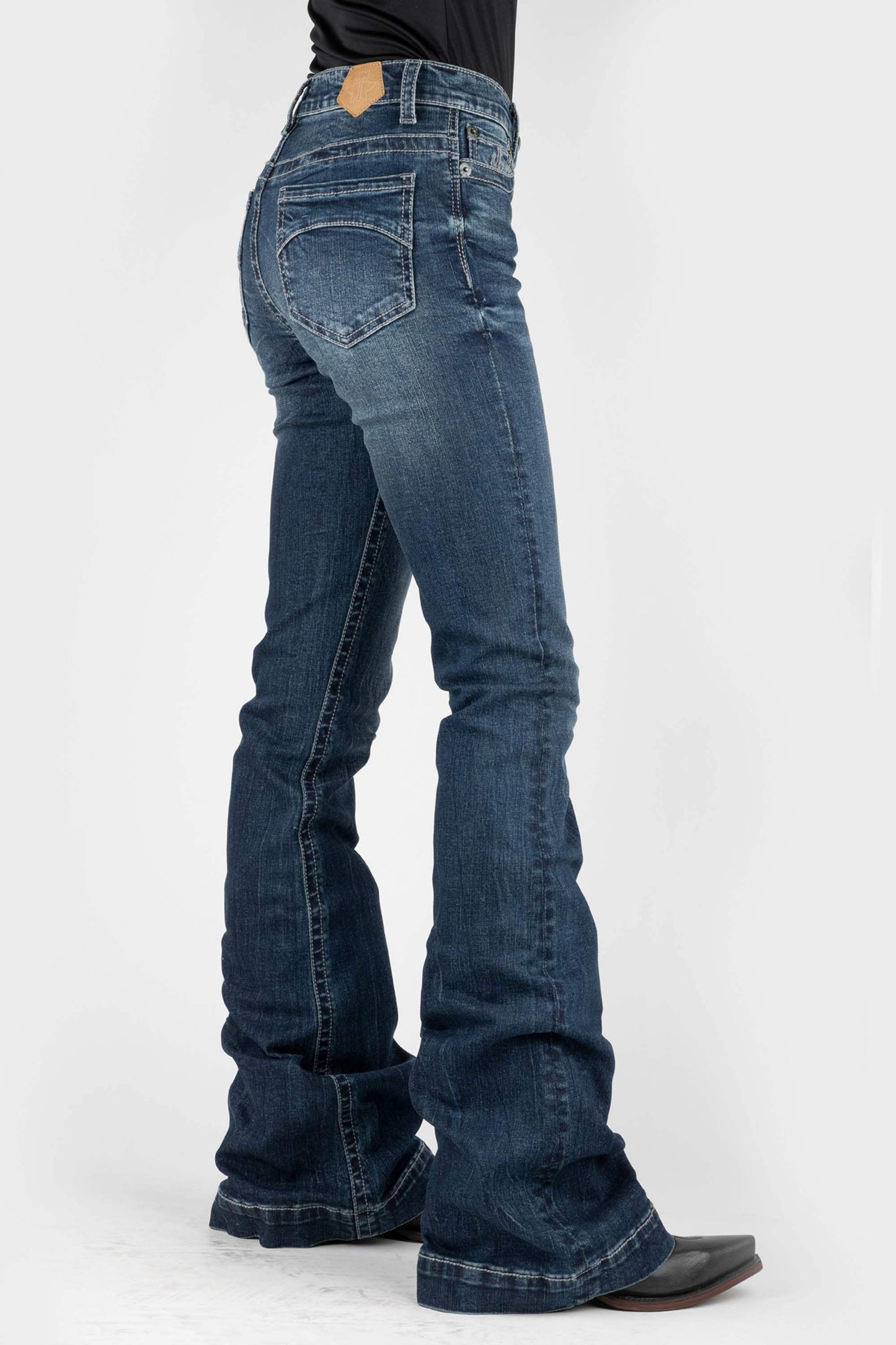 Tin Haul WOMENS HALF MOON PIECED BACK POCKET DECO JEANS - Tin Haul - Flyclothing LLC