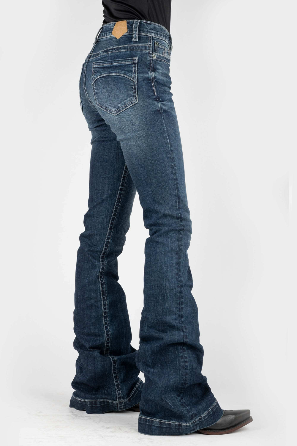 Tin Haul WOMENS HALF MOON PIECED BACK POCKET DECO JEANS - Tin Haul - Flyclothing LLC