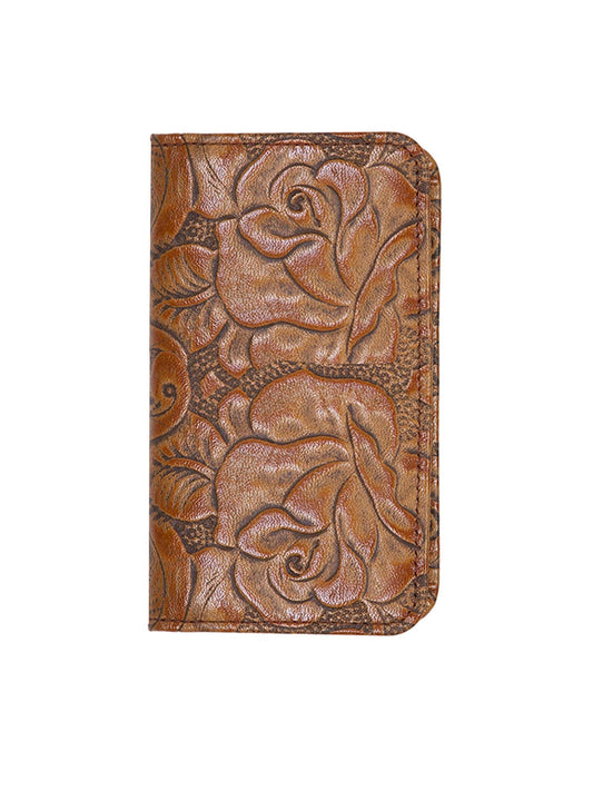 Scully Leather Brown New Tooled Leather Ruled Personal Noter - Scully Leather