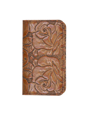 Scully Leather Brown New Tooled Leather Ruled Personal Noter - Flyclothing LLC