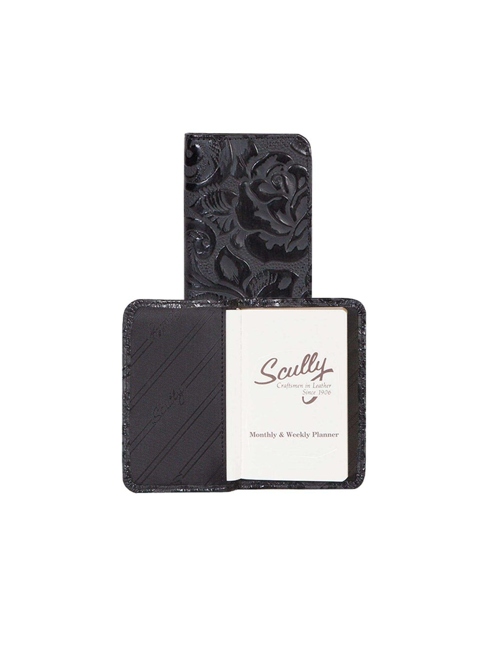 Scully Leather Black New Tooled Leather Personal Weekly Planner - Scully Leather - Flyclothing LLC