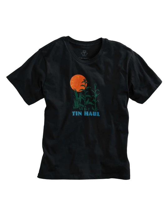 Tin Haul MENS TIN HAUL CORN STALKS SCREEN PRINT BLACK SHORT SLEEVE T-SHIRT - Tin Haul - Flyclothing LLC