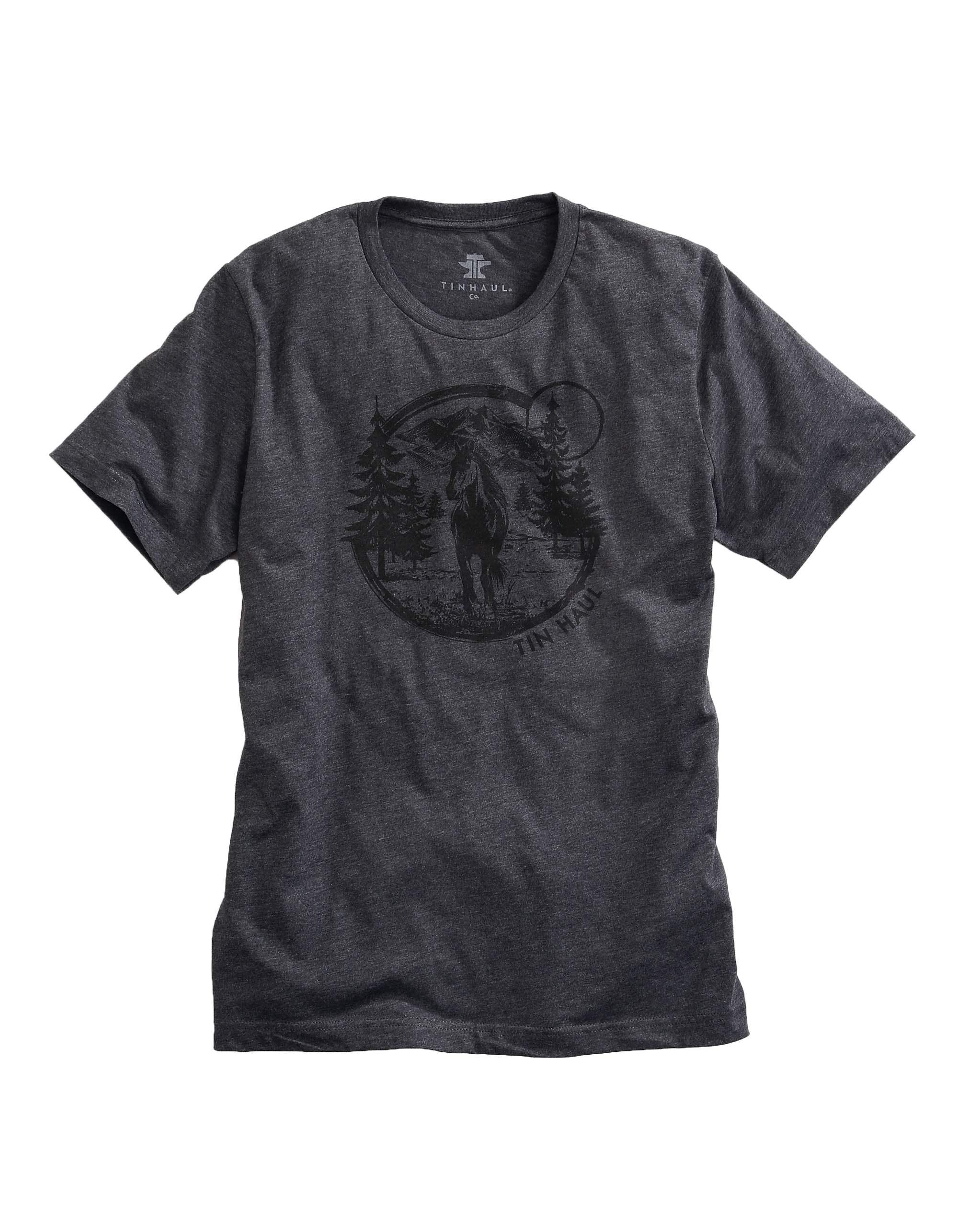 Tin Haul MENS KNIT TIN HAUL FREE SPIRITED HORSE SCENES T-SHIRT - Tin Haul - Flyclothing LLC