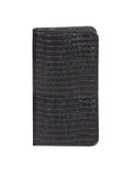 Scully Leather Black Lizard Leather Pocket Phone/Address - Scully Leather