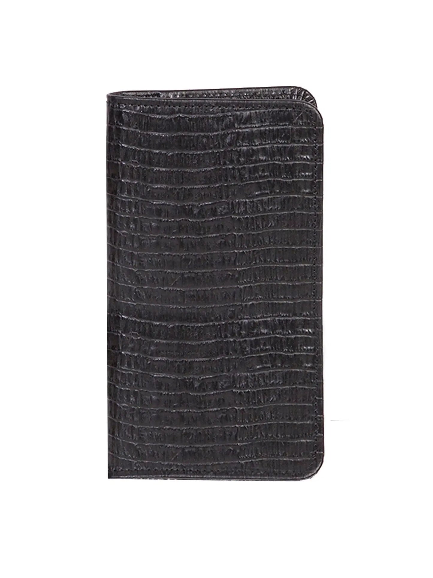 Scully Leather Black Lizard Leather Ruled Pocket Notebook - Scully Leather - Flyclothing LLC