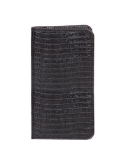 Scully Leather Black Lizard Leather Ruled Pocket Notebook - Flyclothing LLC