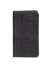 Scully Leather Black Lizard Leather Pocket Weekly Planner - Scully Leather