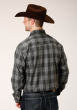 Tin Haul MENS SNAP  GREY PLAID WOOL BLEND SHIRT JACKET - Tin Haul