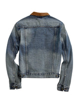 Tin Haul MENS SUEDE COLLAR BLUE DENIM JACKET - Tin Haul - Flyclothing LLC