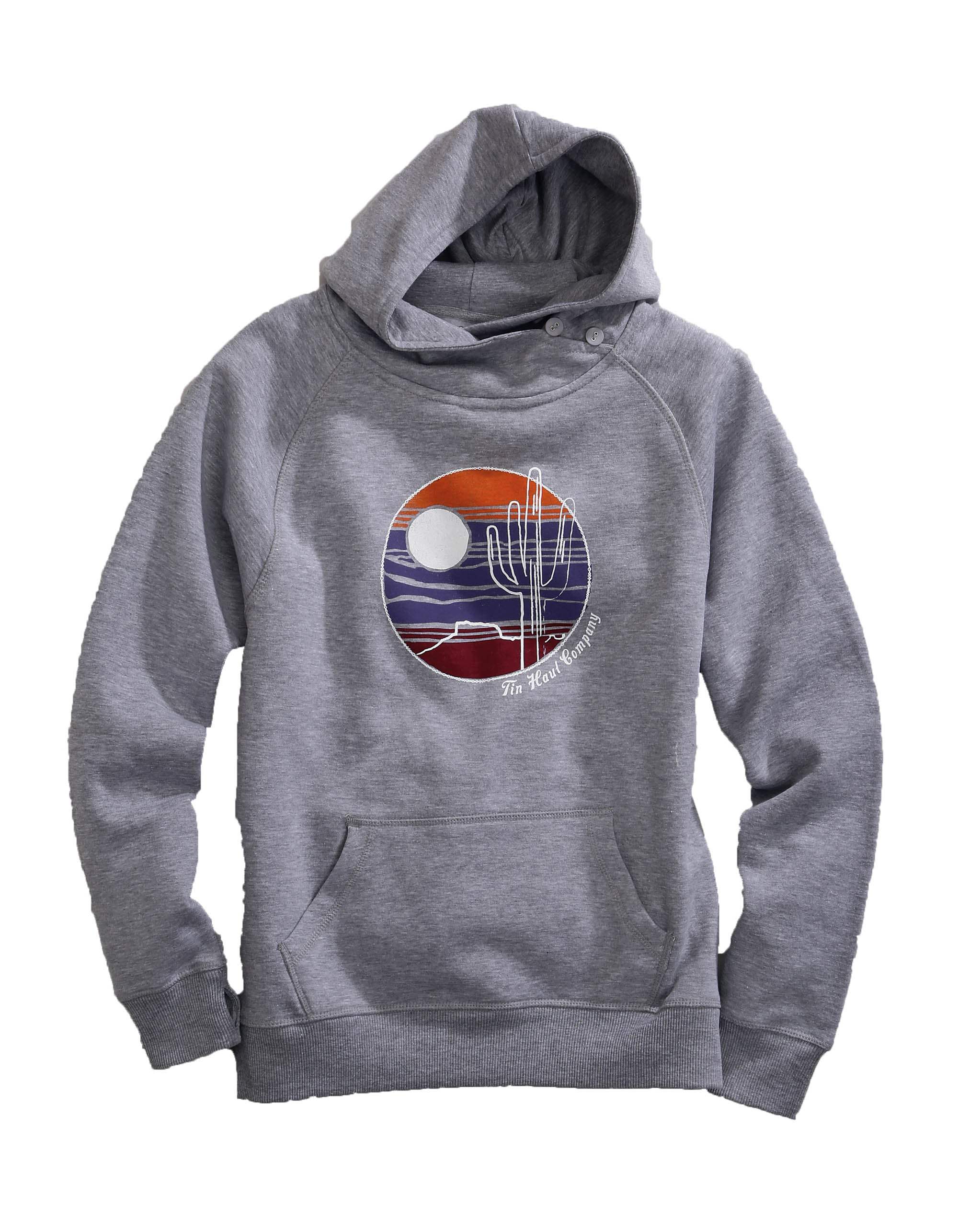Tin Haul WOMENS KNIT CACTUS MOUNTAIN SCENRY IN CIRCLE SWEATSHIRT - Tin Haul - Flyclothing LLC