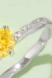1 Carat Moissanite Contrast 925 Sterling Silver Ring - Trendsi