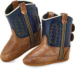 Old West Tan canyon blue crackle Poppet - Old West