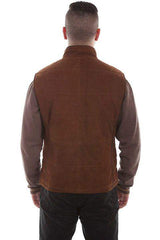 Scully BROWN LAMB SUEDE TWO TONE VEST - Scully Leather - Flyclothing LLC
