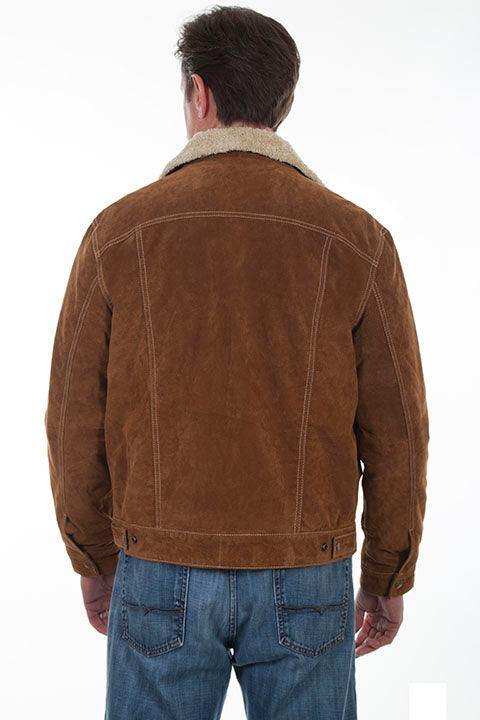 Scully CAFE BROWN KNIT INSET JACKET - Scully Leather - Flyclothing LLC