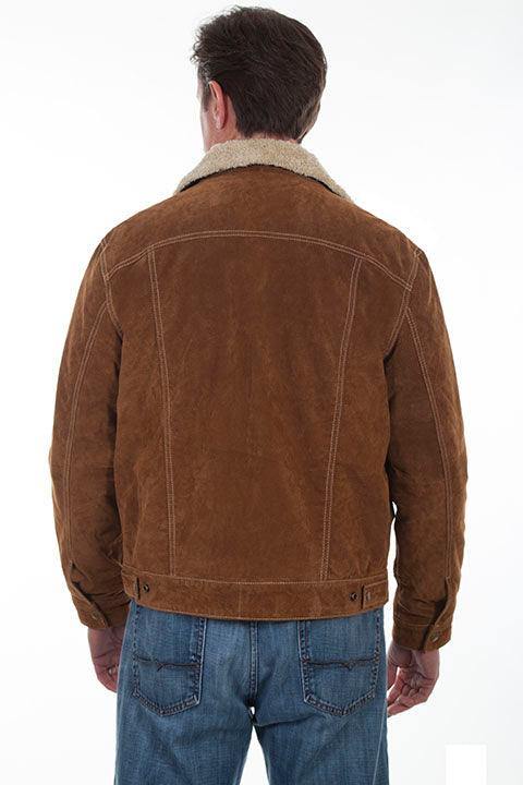 Scully CAFE BROWN KNIT INSET JACKET - Scully Leather