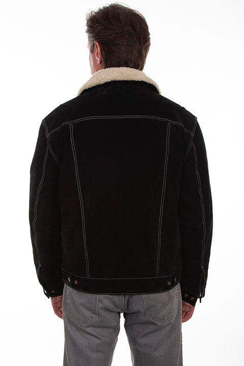 Scully BLACK BOAR SUEDE KNIT INSET JACKET - Scully Leather - Flyclothing LLC