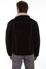 Scully BLACK BOAR SUEDE KNIT INSET JACKET - Scully Leather - Flyclothing LLC