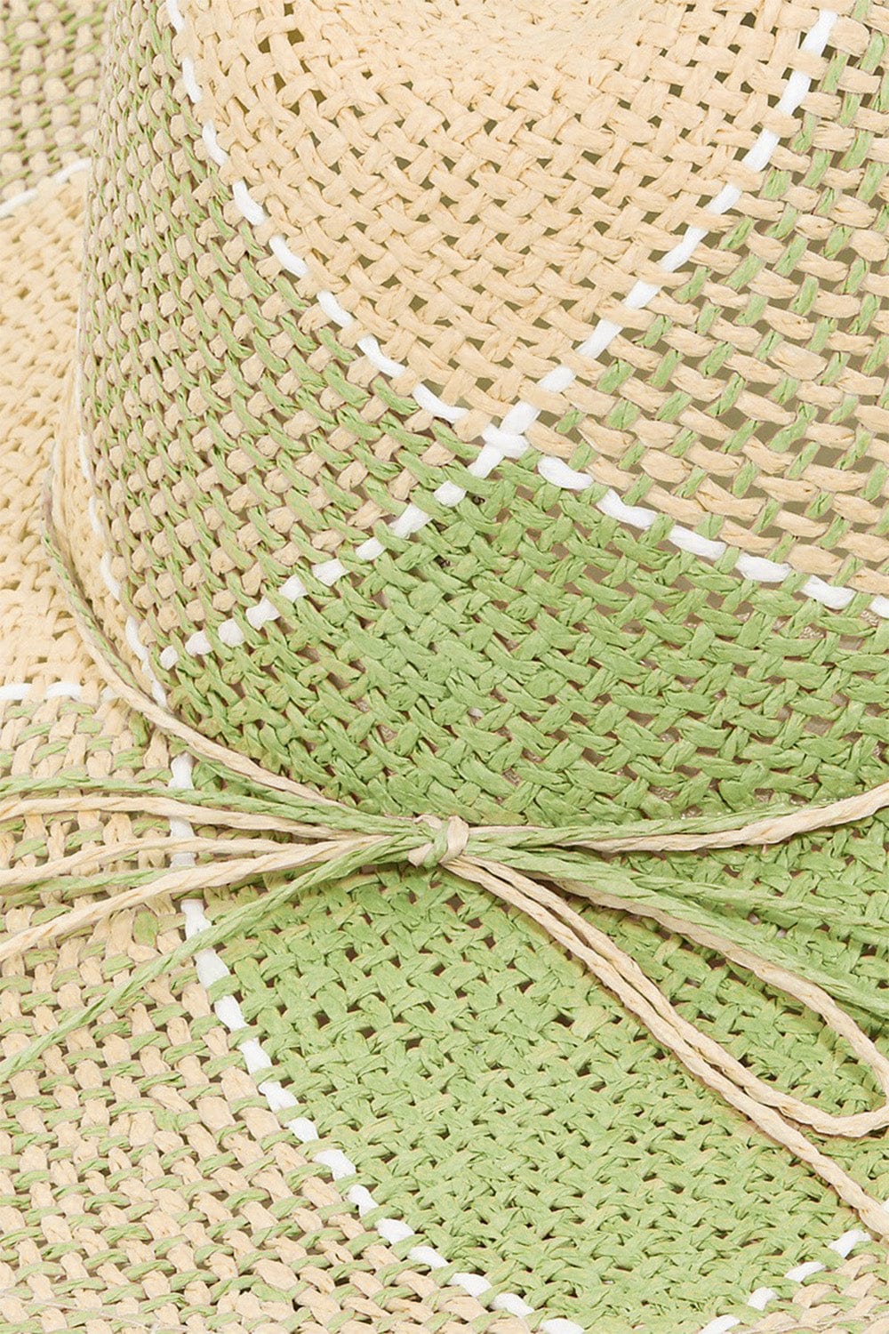 Fame Contrast Straw Braid Hat - Trendsi